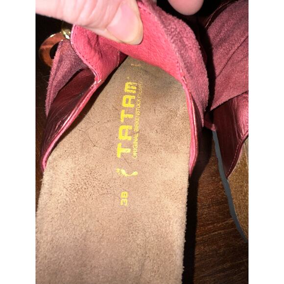 Birkenstock Tatami Tatum Burgundy Clogs Heart Buckle Slip On Womens 7 NWOB - Picture 9 of 11